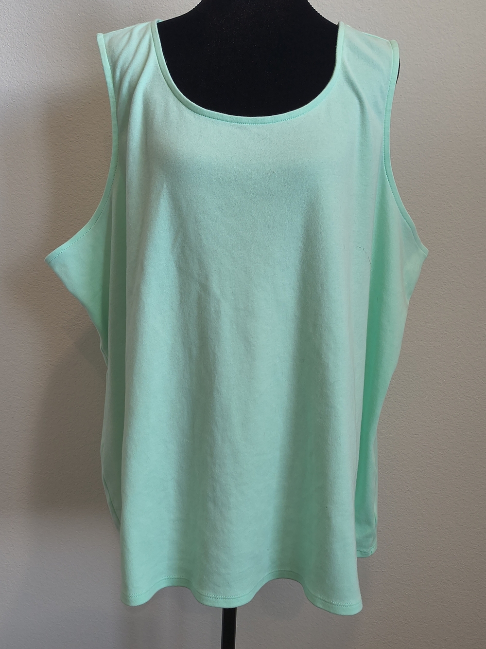 Kim Rogers Mint Scoop Neck Tank Top Size 2X